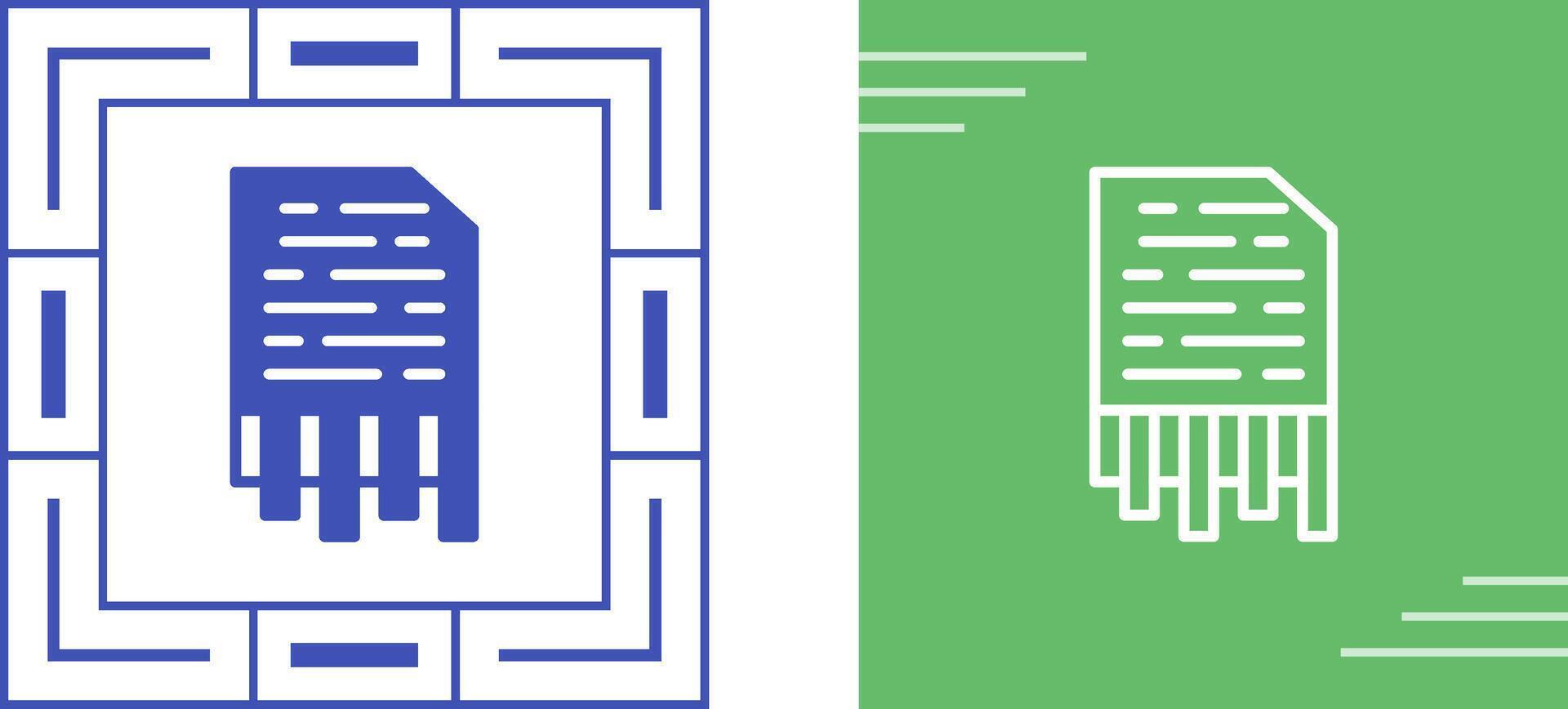 Shredding Vector Icon