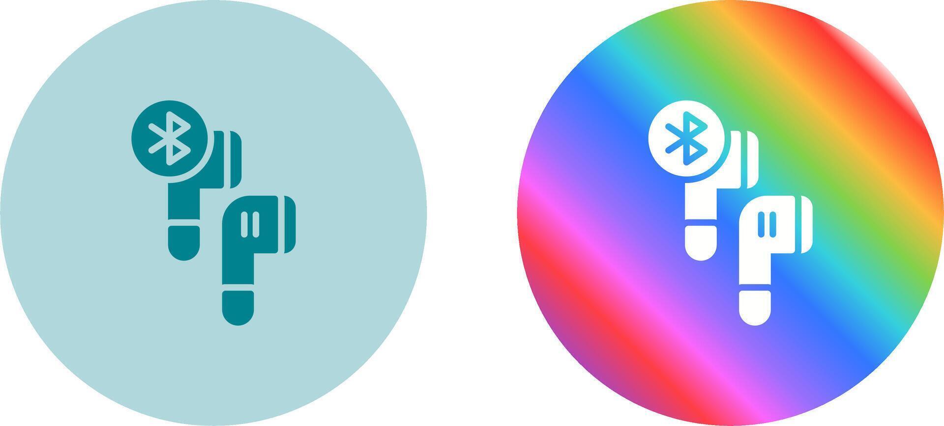 Bluetooth auriculares vector icono
