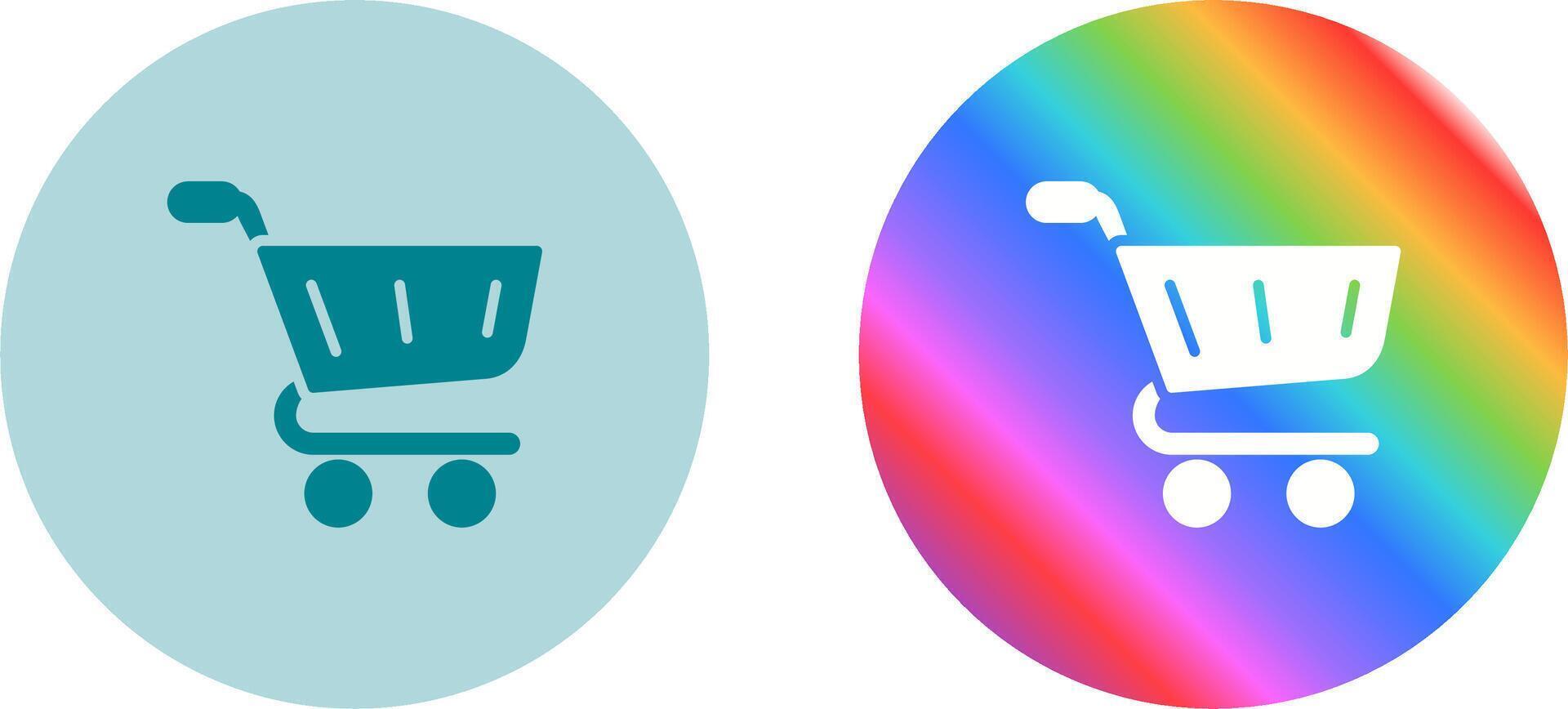 icono de vector de carrito de compras