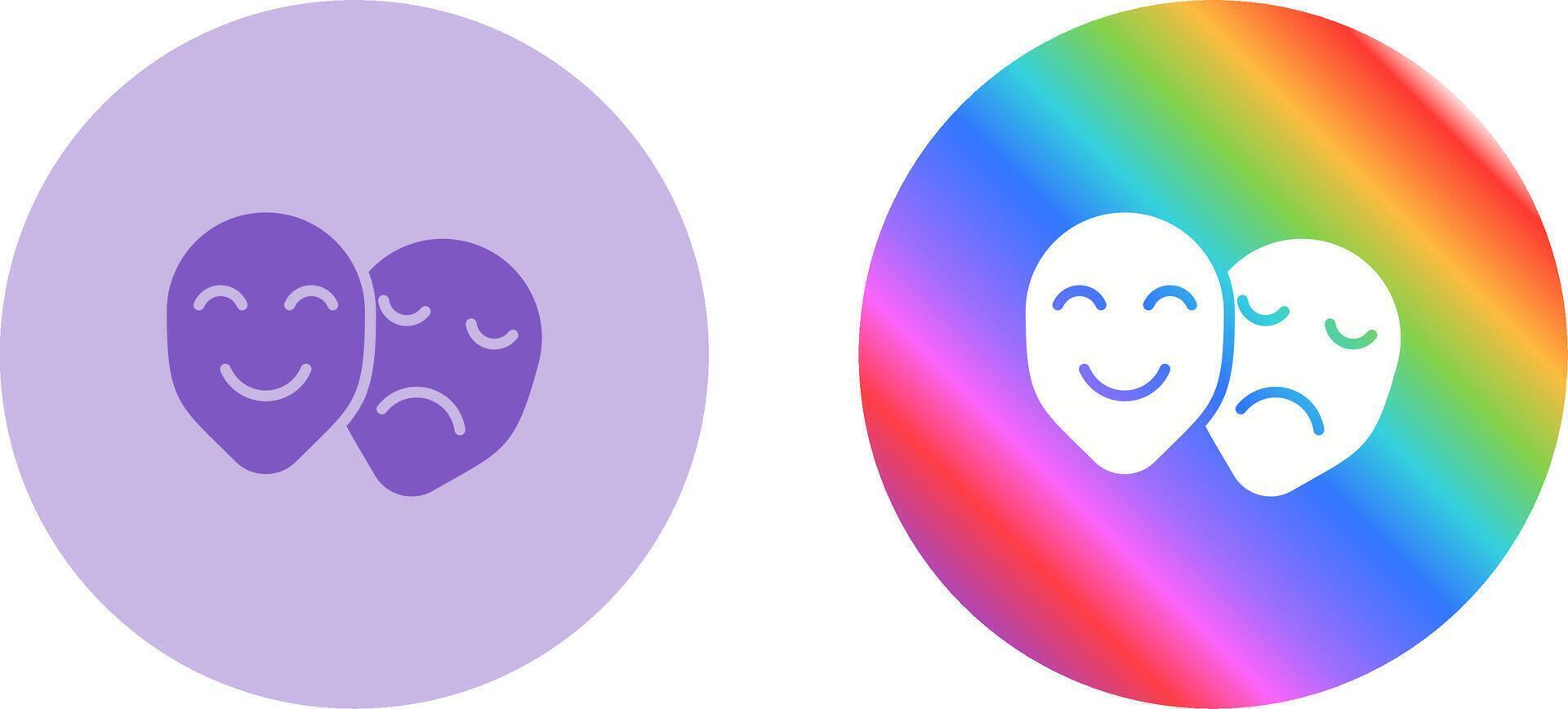 Theatre masks Vector Icon