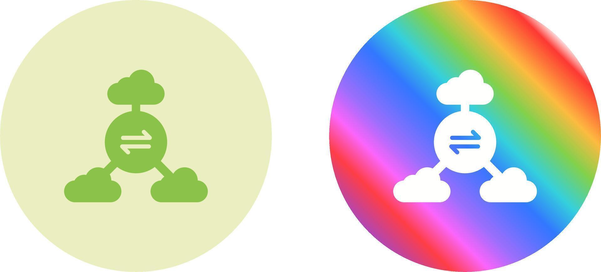 Multi-Cloud Vector Icon