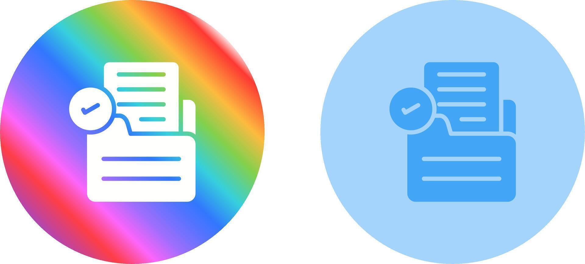 Document Check Vector Icon