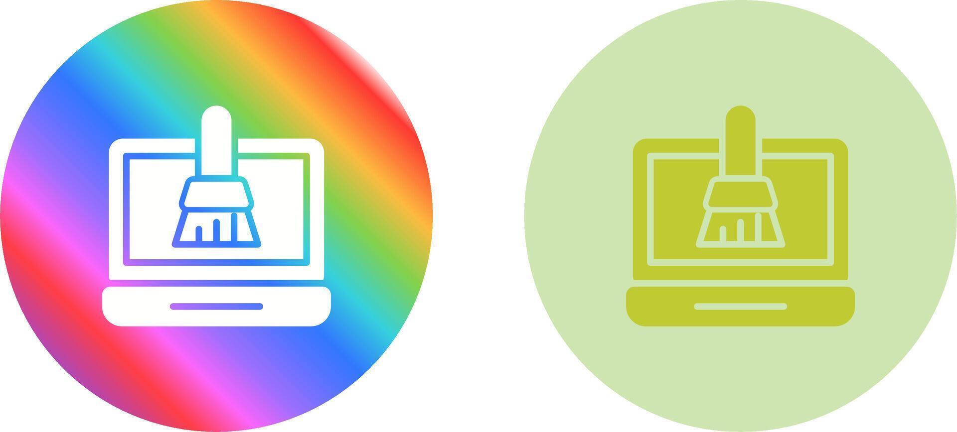 Disk Cleanup Vector Icon