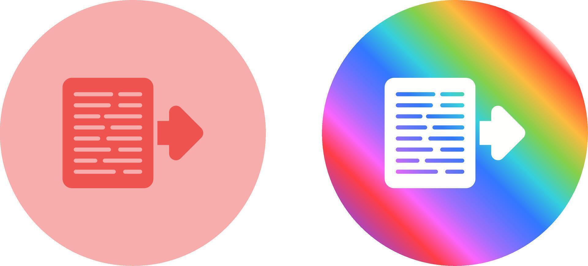 Document Export Vector Icon