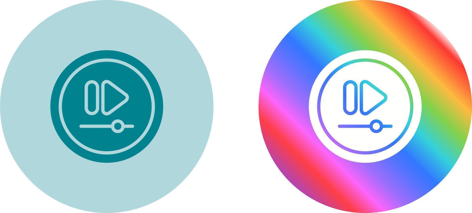 Video Fast Forward Button Vector Icon