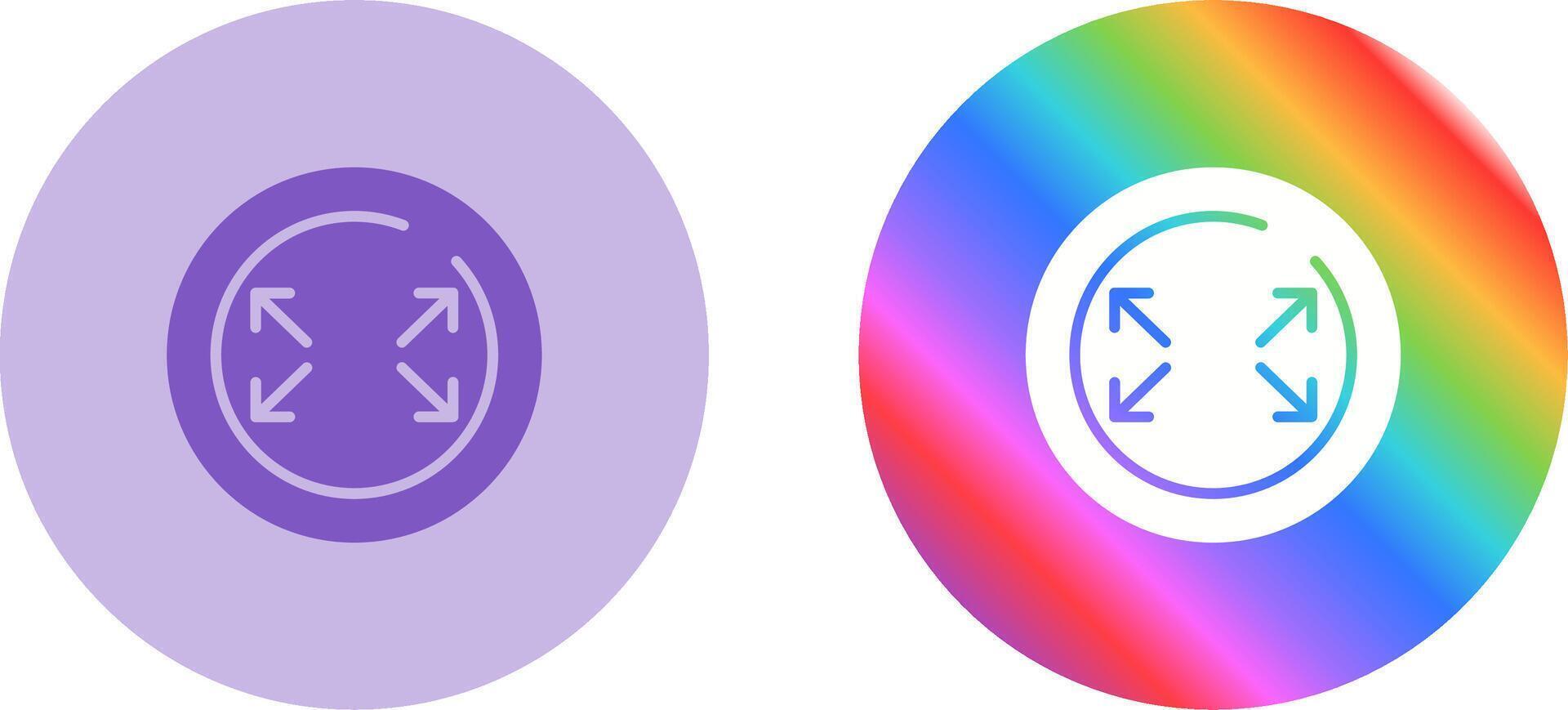 Fullscreen Circle Vector Icon