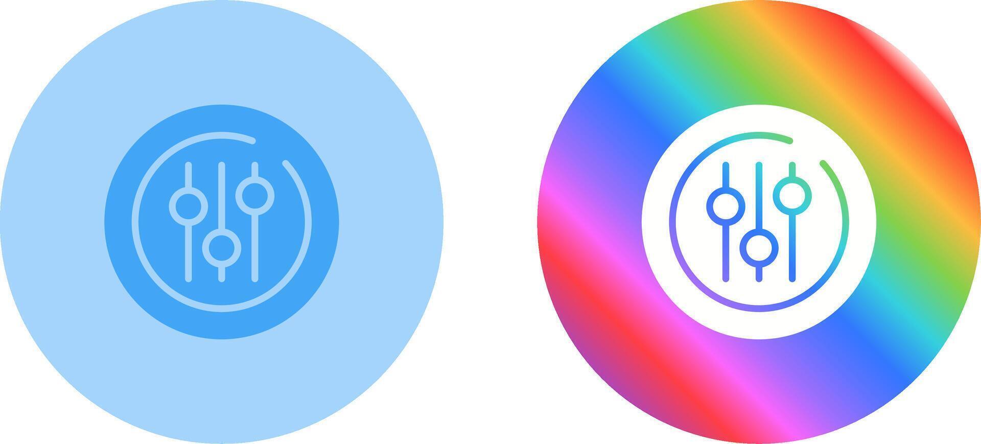 Audio Equalizer Circle Vector Icon