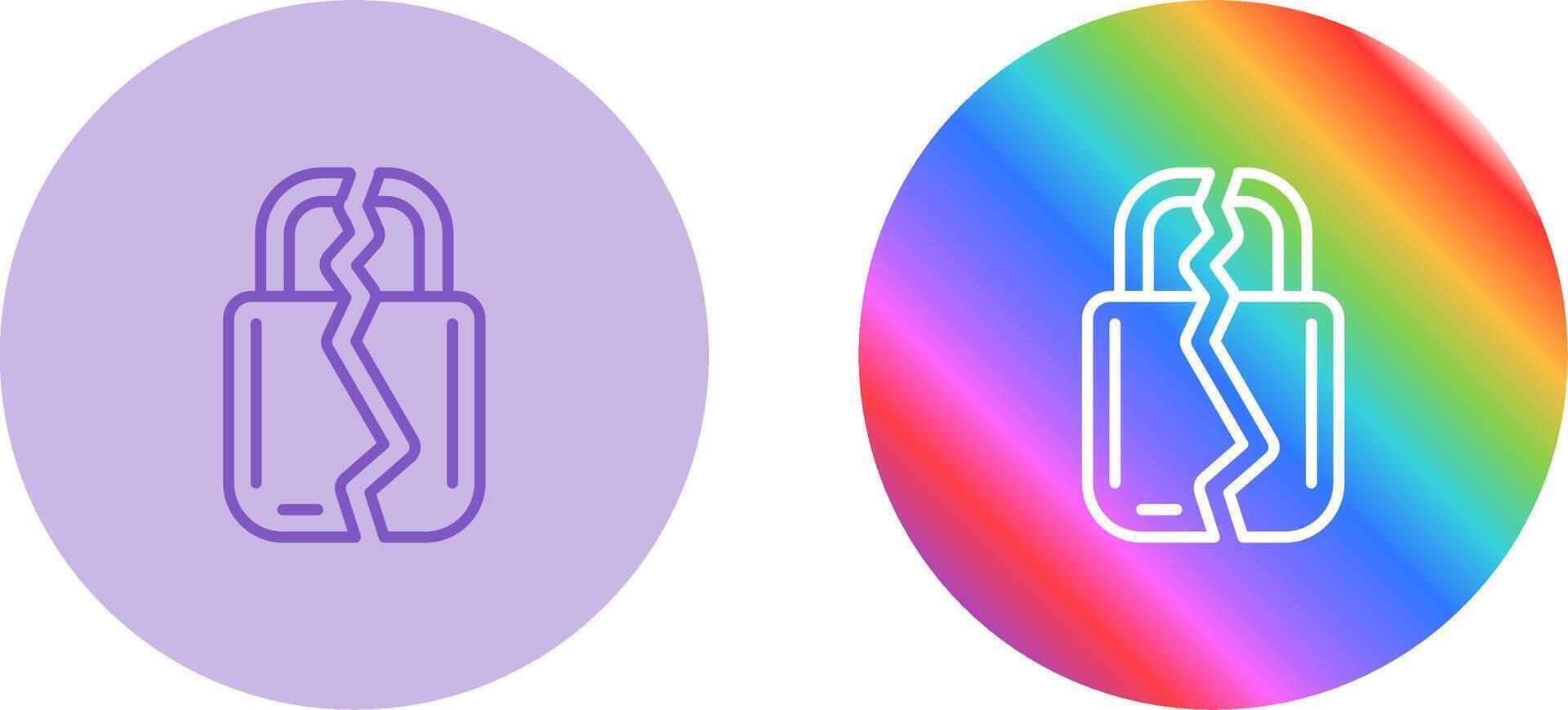 Brocken Padlock Vector Icon