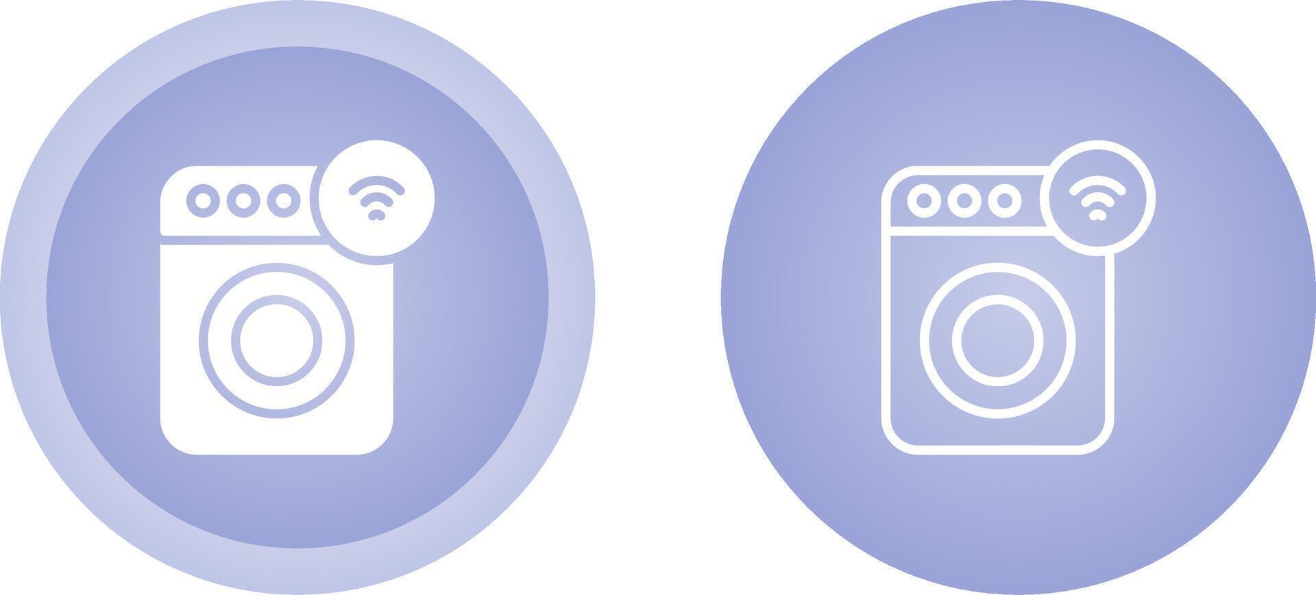 Smart Washing Machine Vector Icon