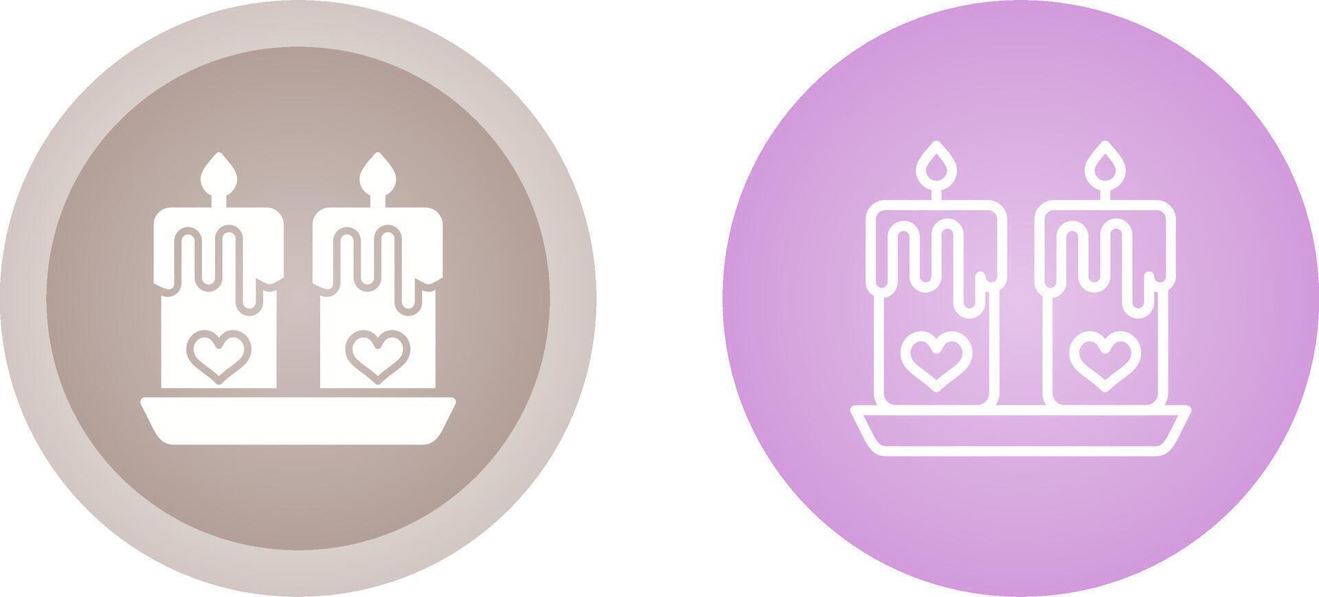 Love candles Vector Icon