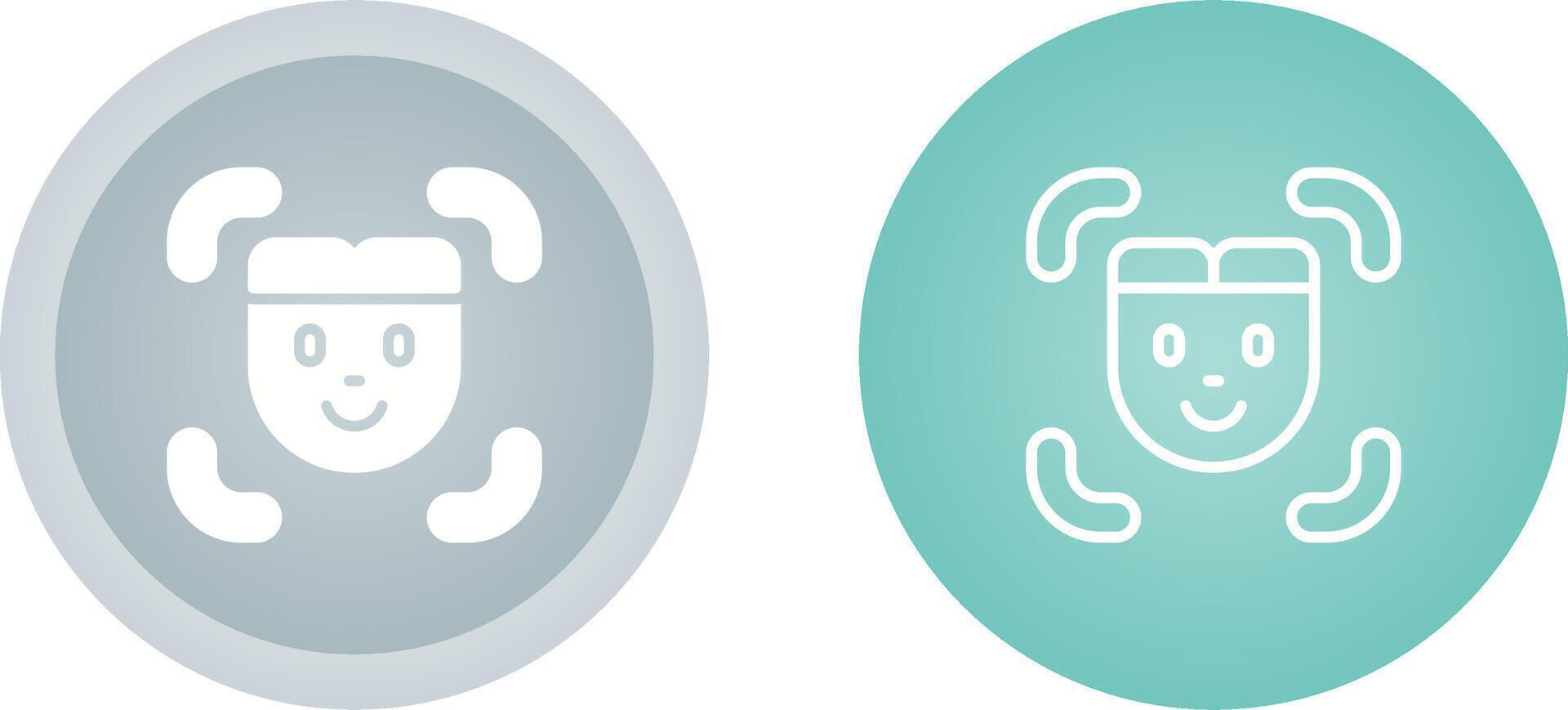 Facial Recognition Vector Icon