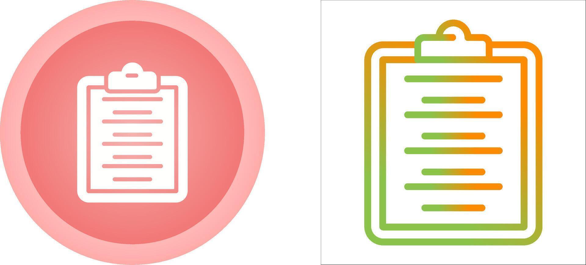 Writing Pad Vector Icon