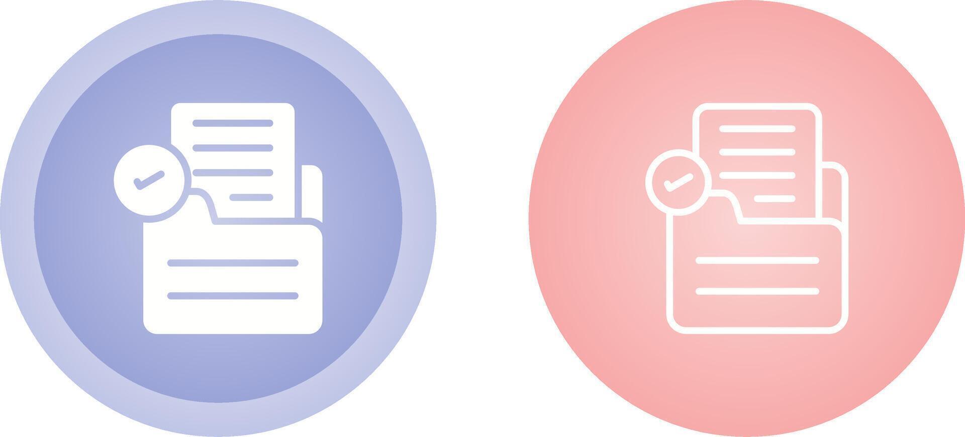 Document Check Vector Icon