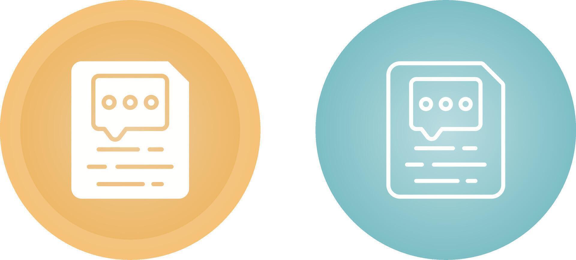 Document Insert Comment Vector Icon