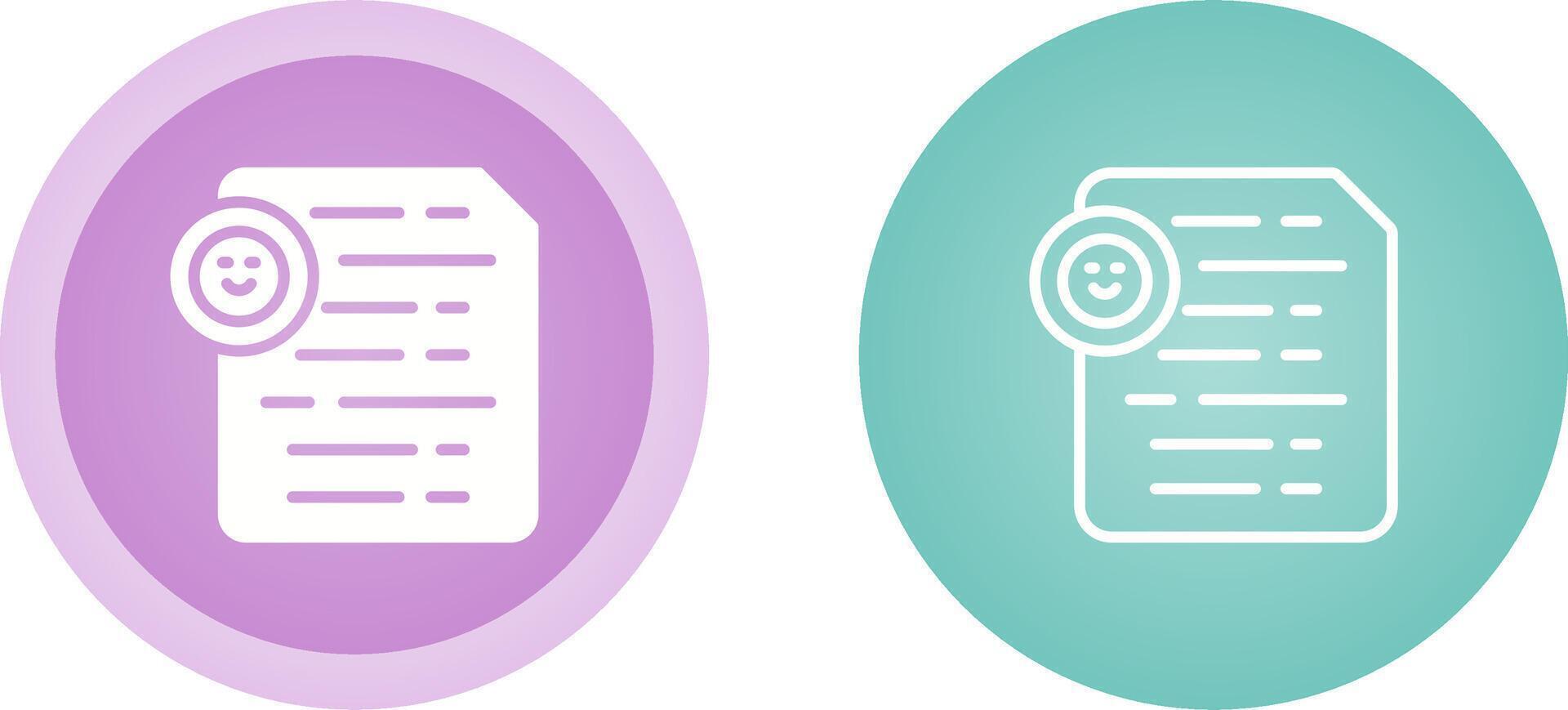 Document Insert Emoji Vector Icon