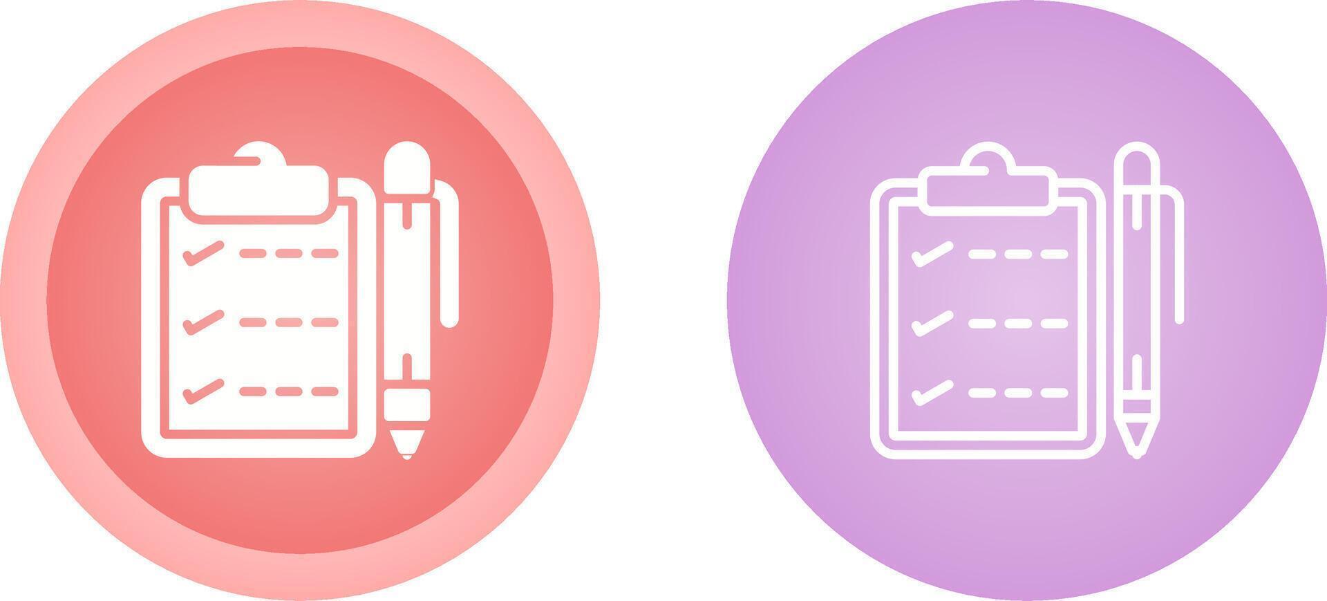 Notepad with pen Vector Icon