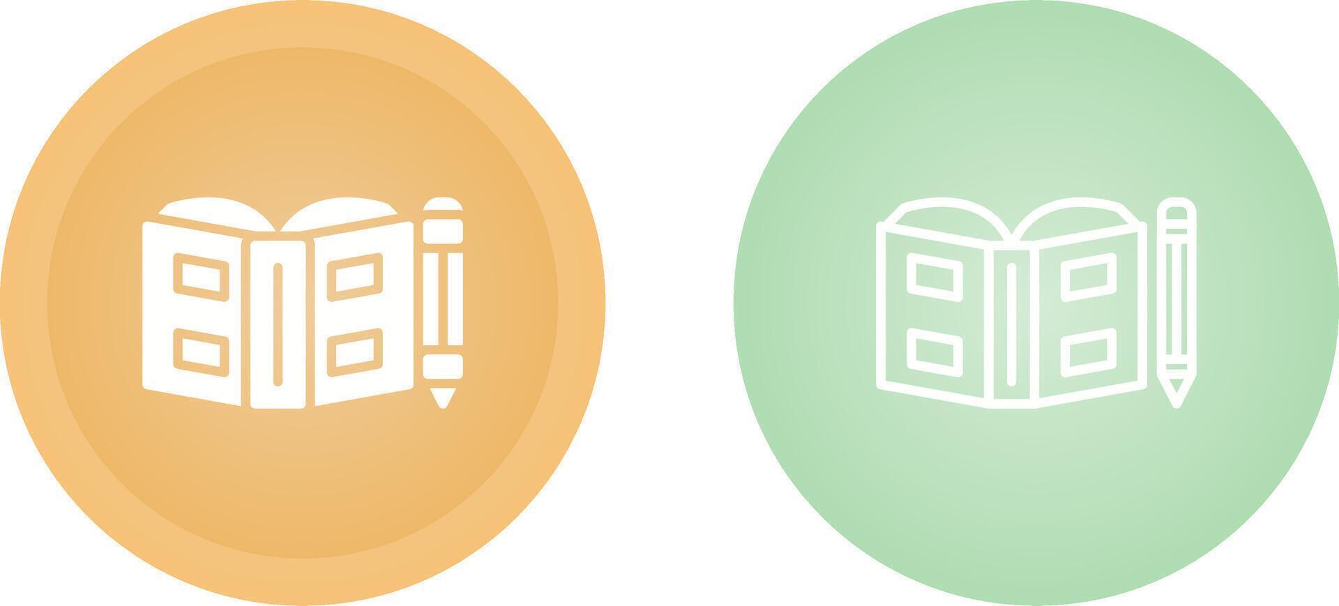Open book with pen Vector Icon