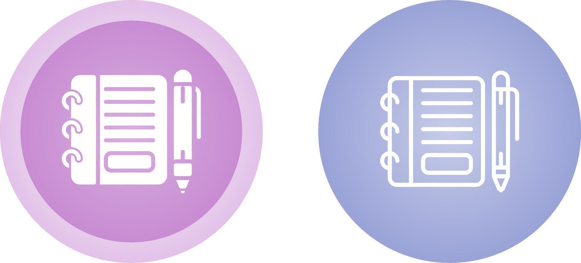 Notepad with pen Vector Icon