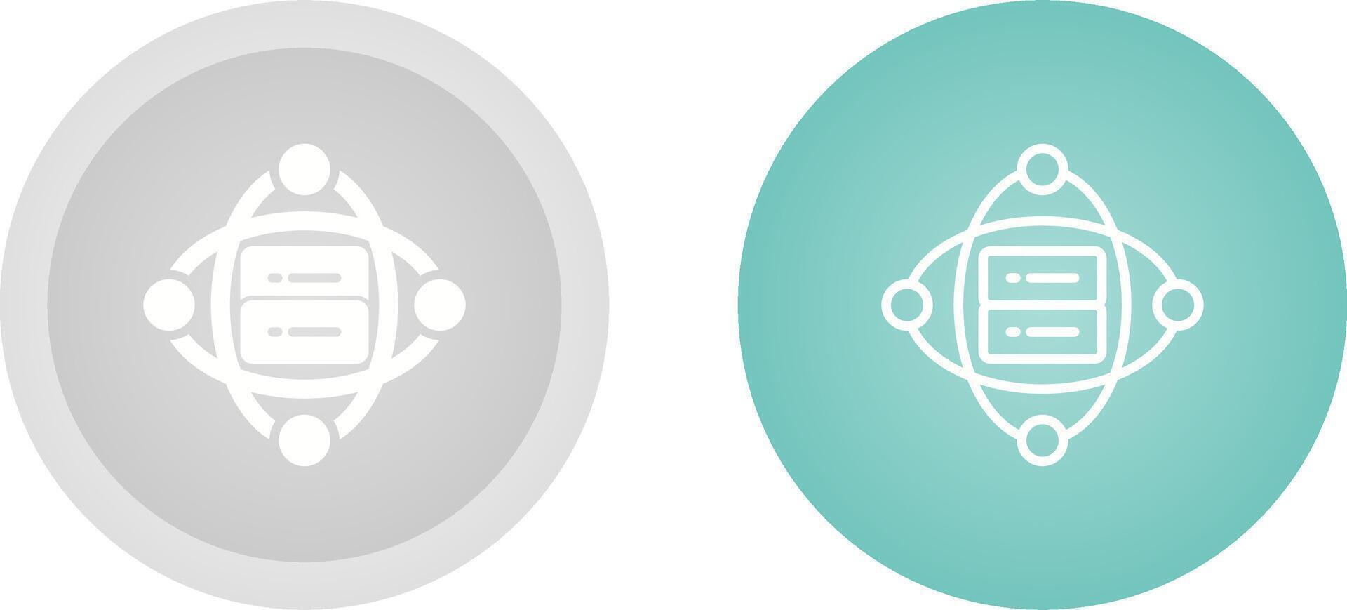 Cluster Server Vector Icon