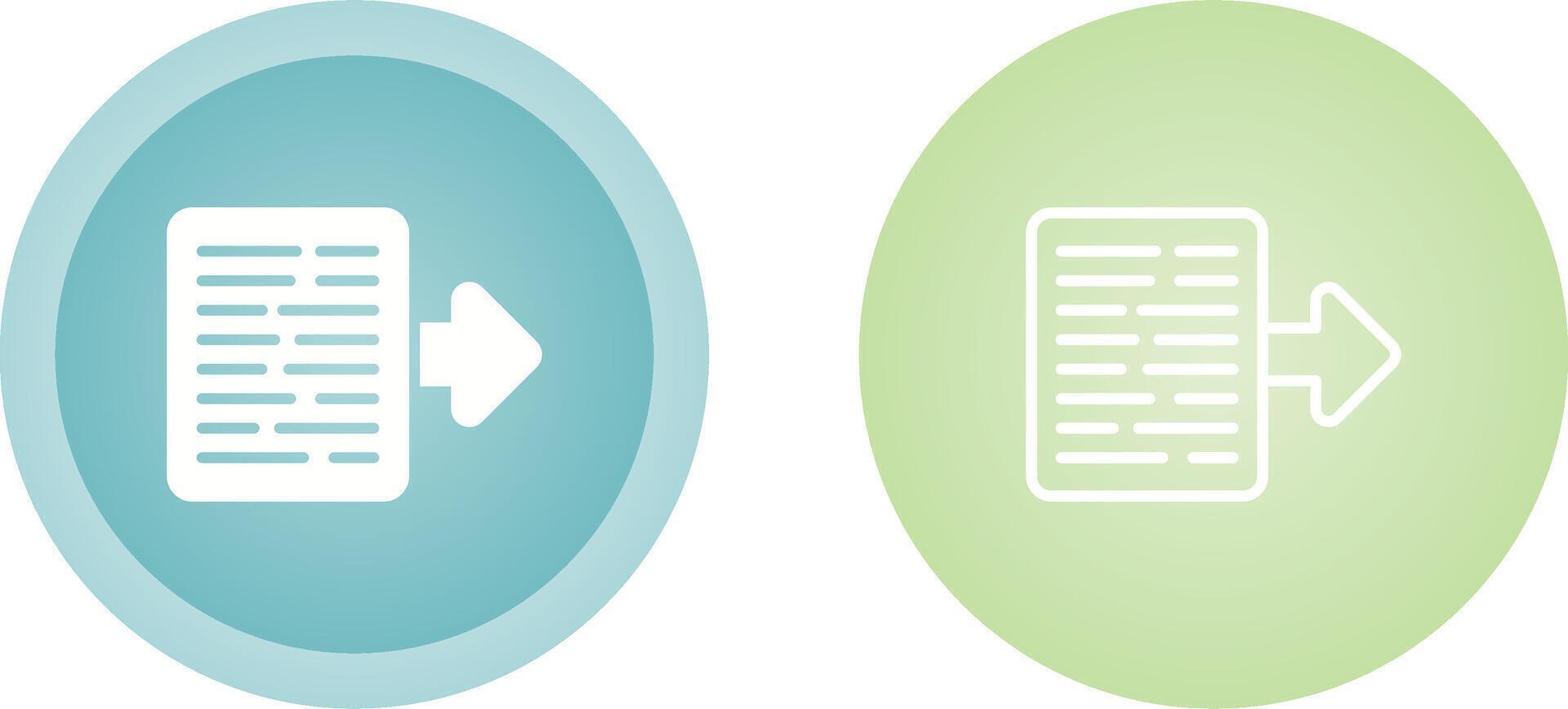 Document Export Vector Icon