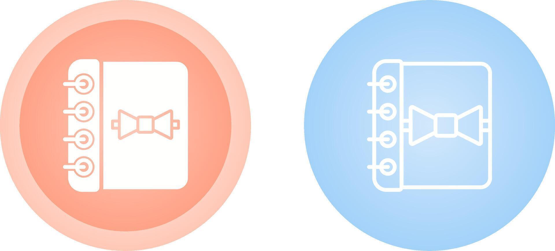 Notebook with Ribbon Vector Icon