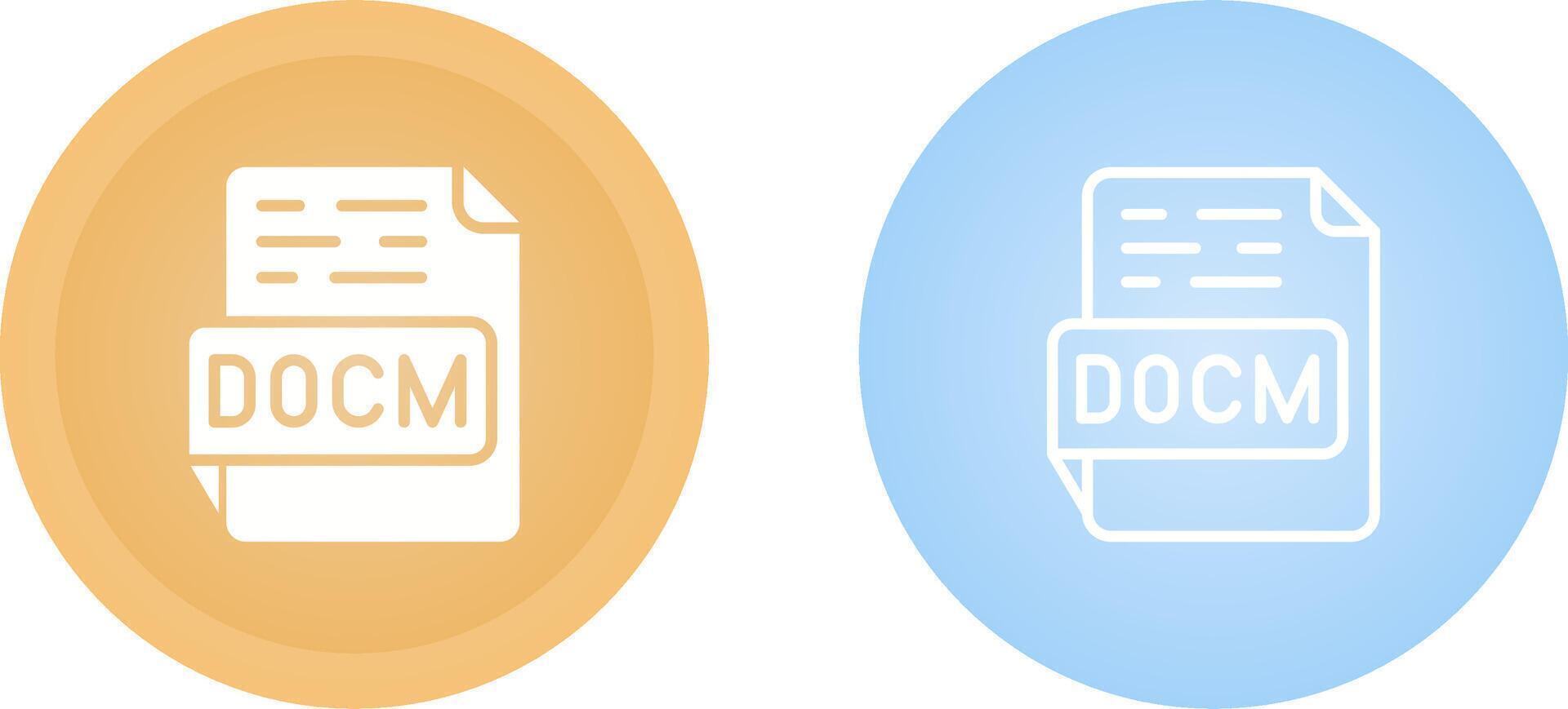 DOCM Vector Icon