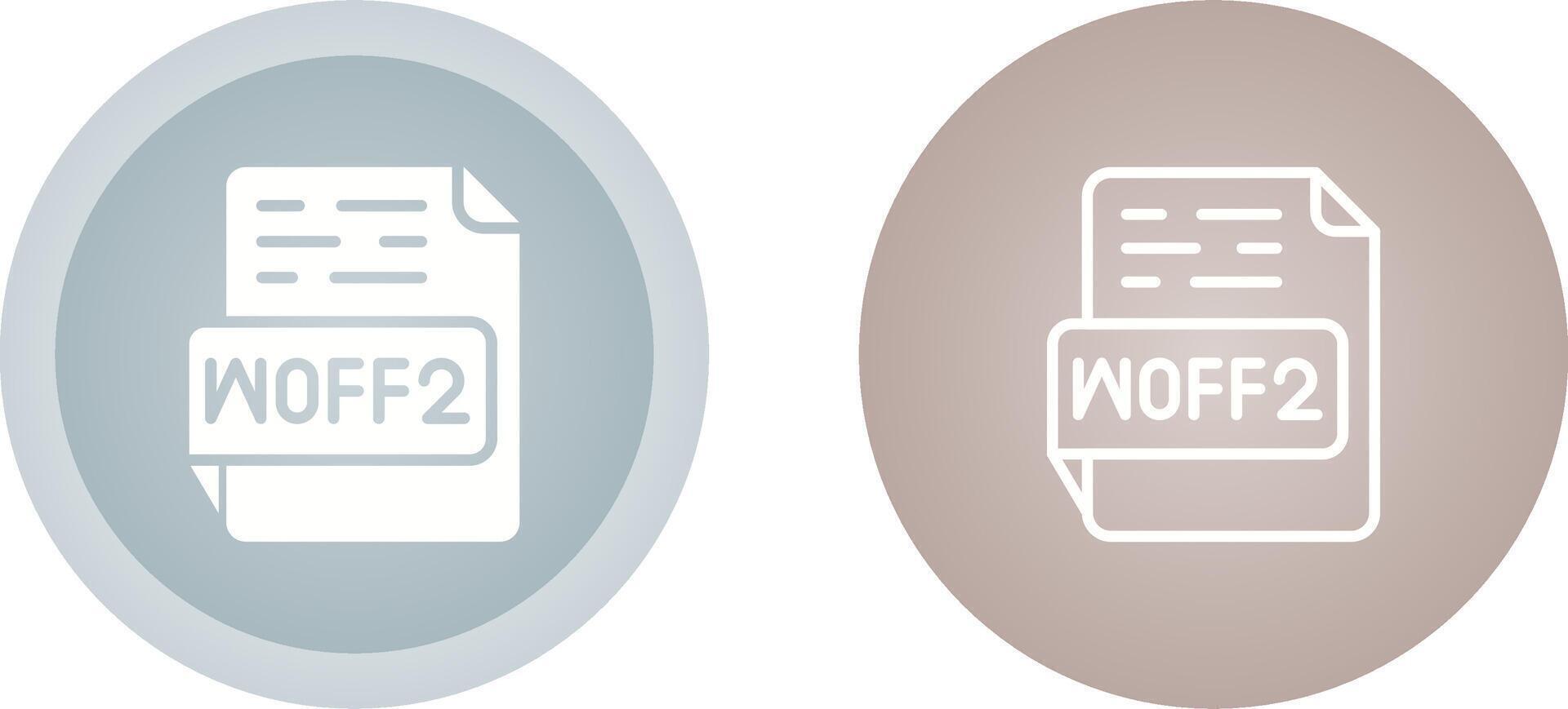 WOFF2 Vector Icon