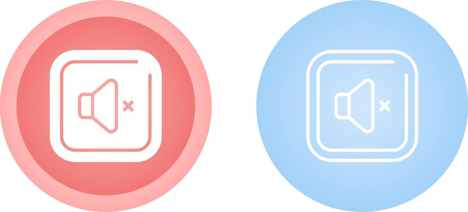 Mute Square Vector Icon
