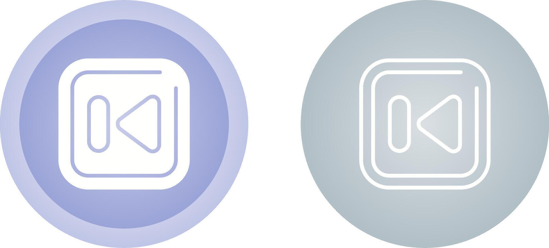 Previous Track Square Vector Icon