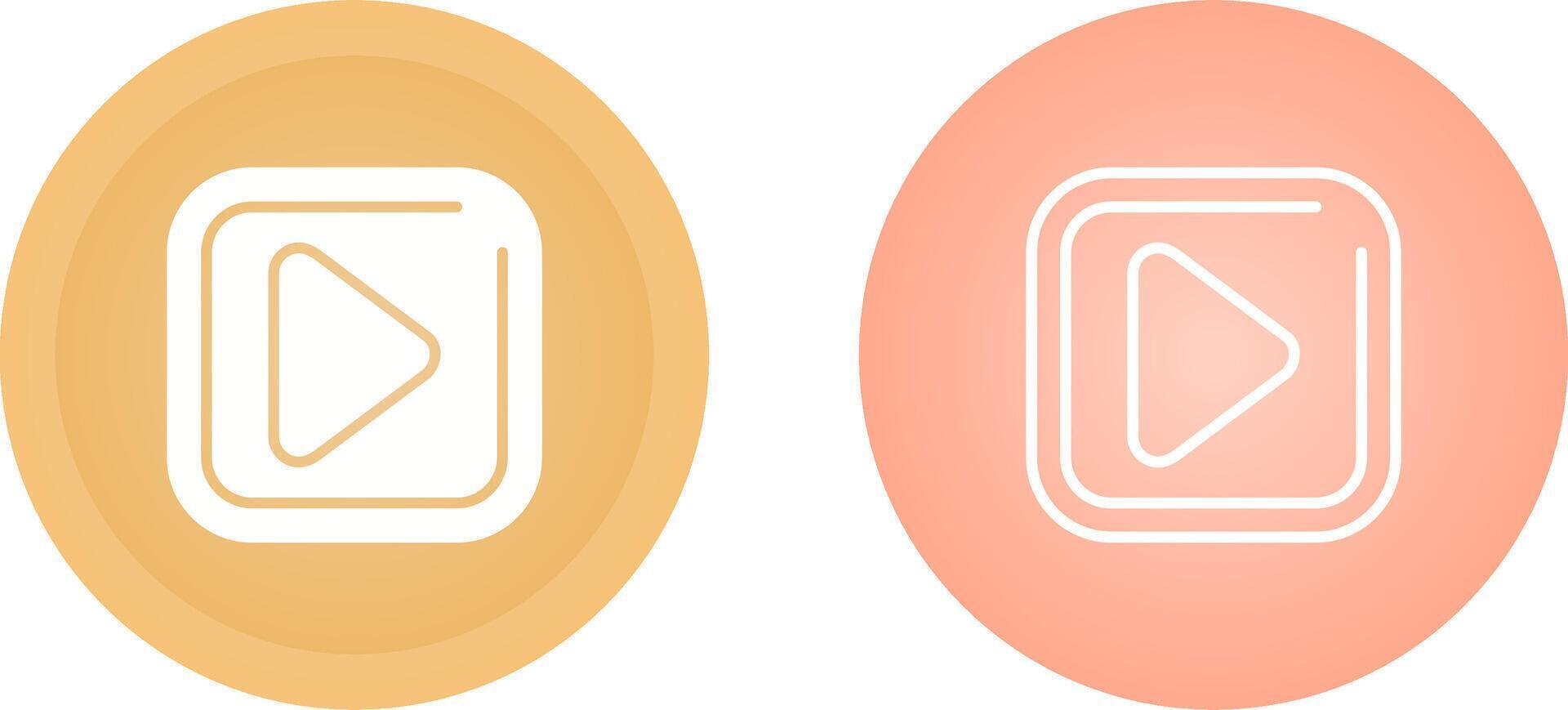 Play Sqaure Vector Icon