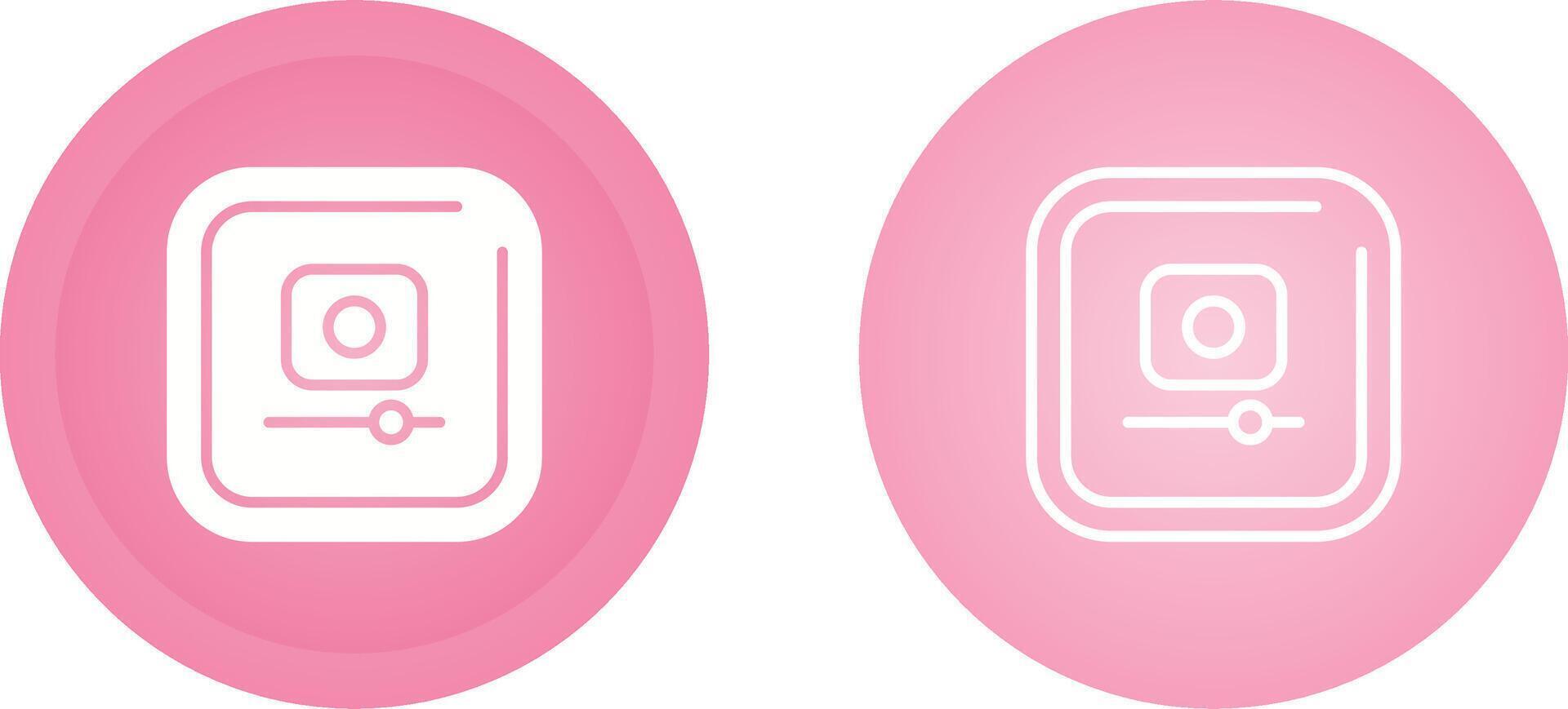 Video Record Square Vector Icon