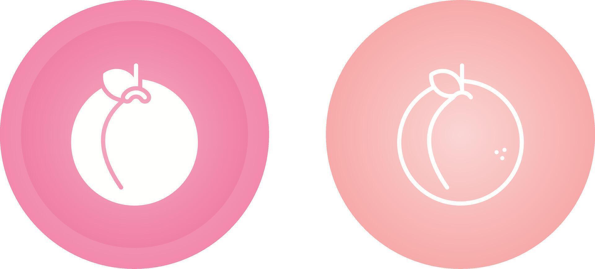 Peach Vector Icon