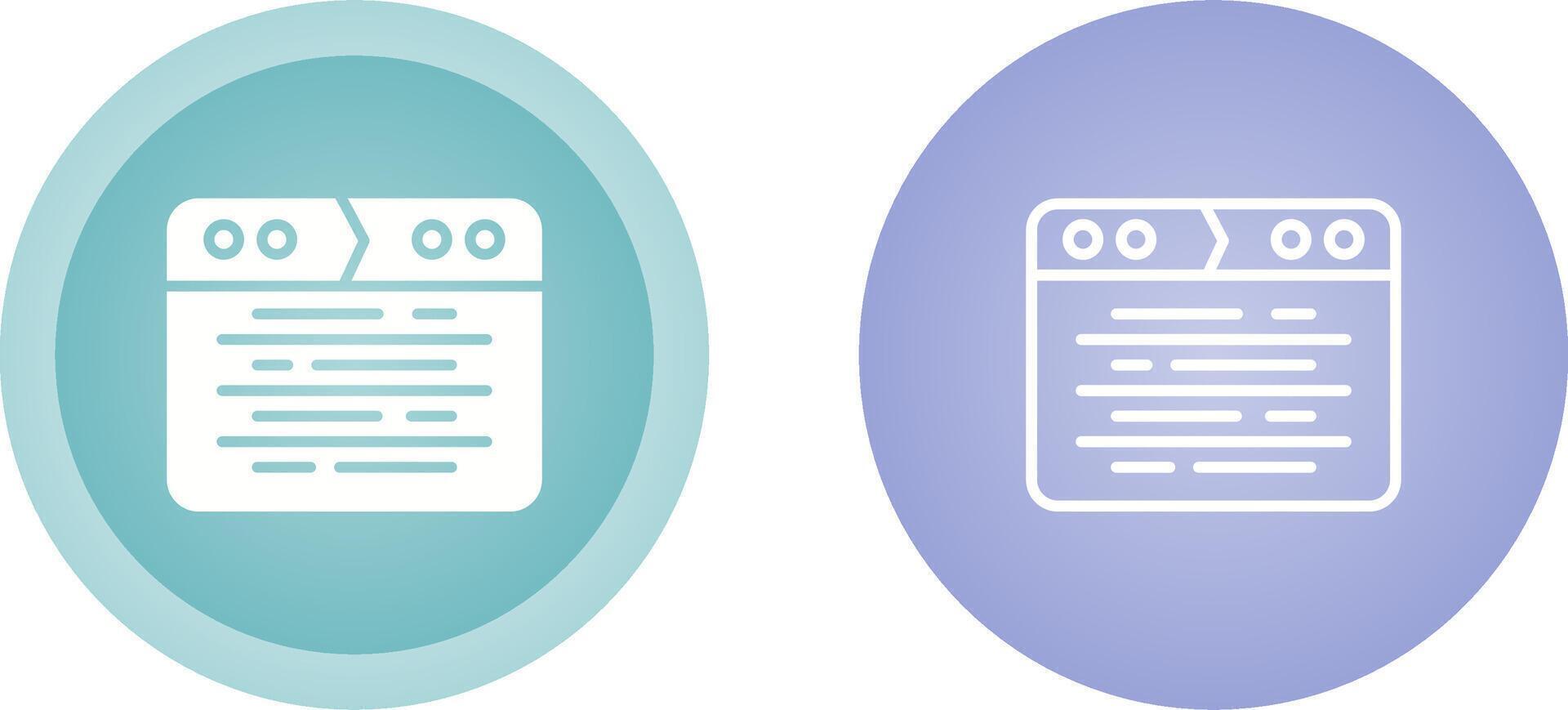 Unique Two Icons Set vector