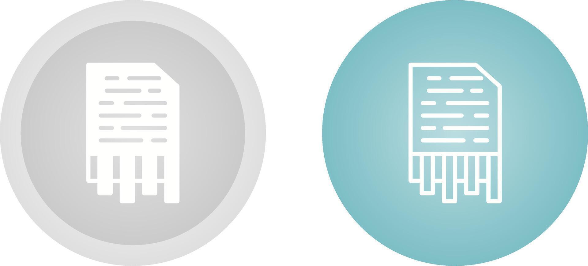 Shredding Vector Icon