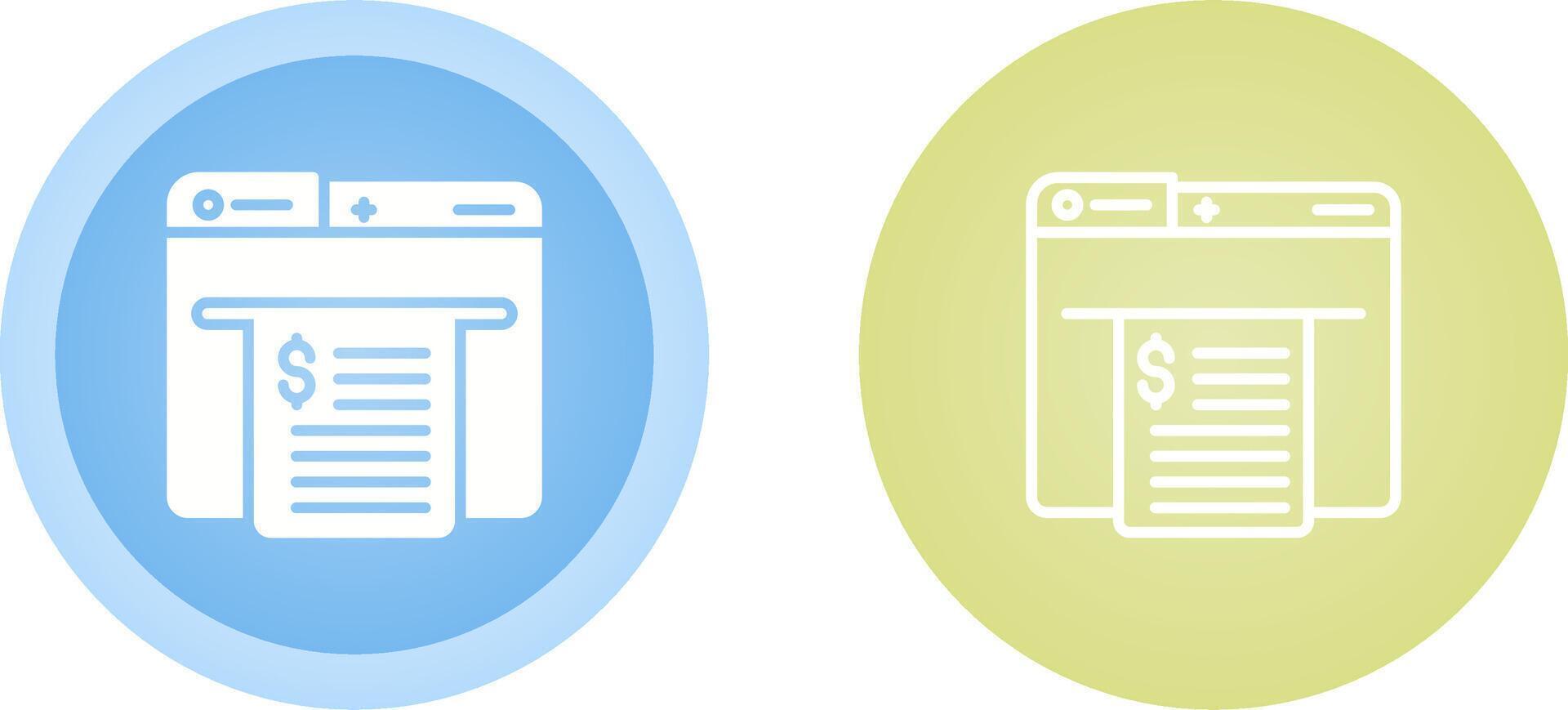 Receipt Vector Icon