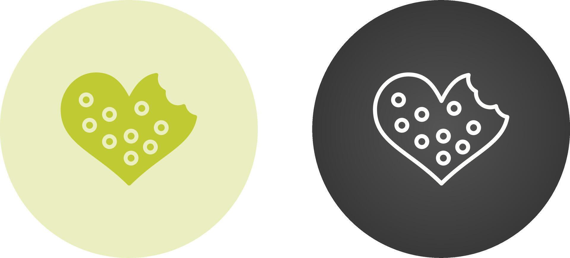 Heart shaped cookies Vector Icon