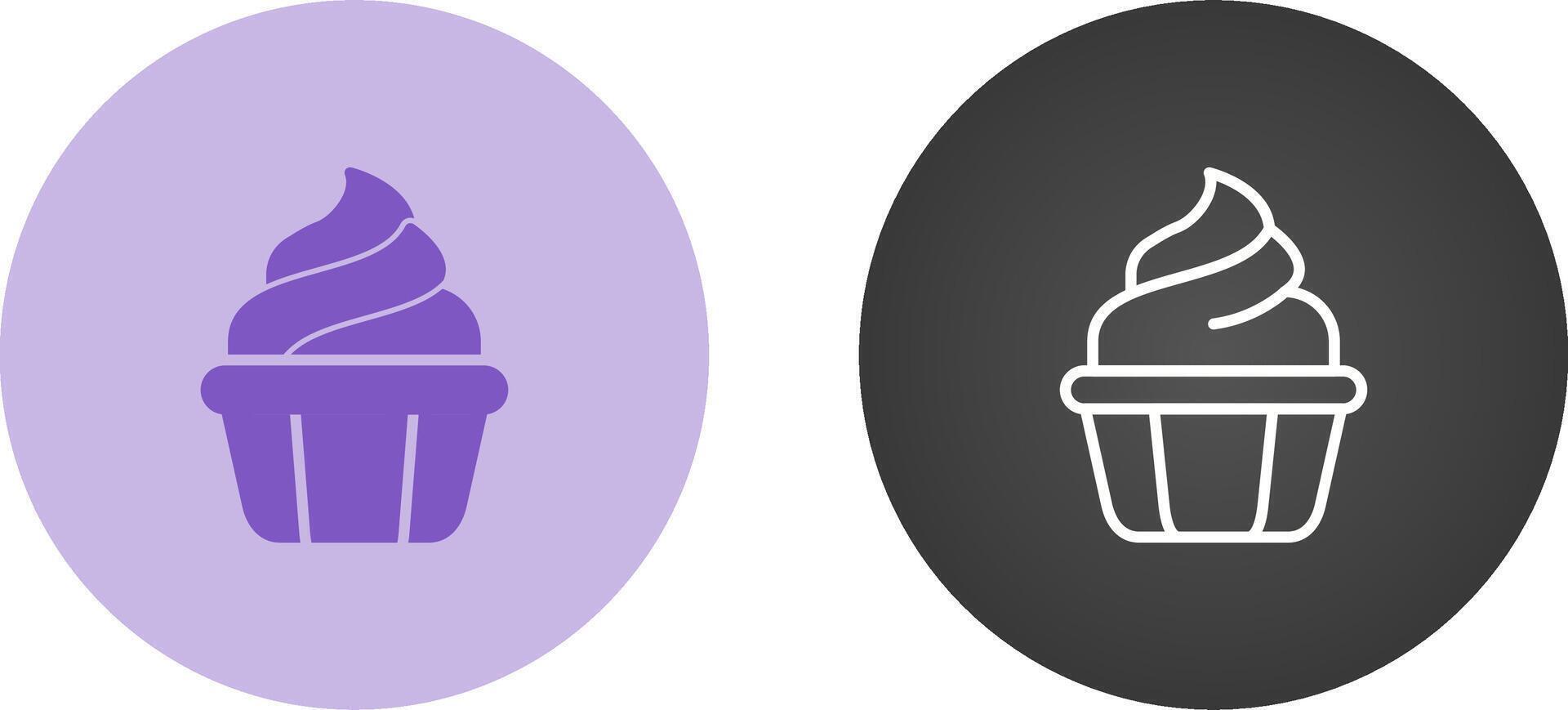 icono de vector de cupcake