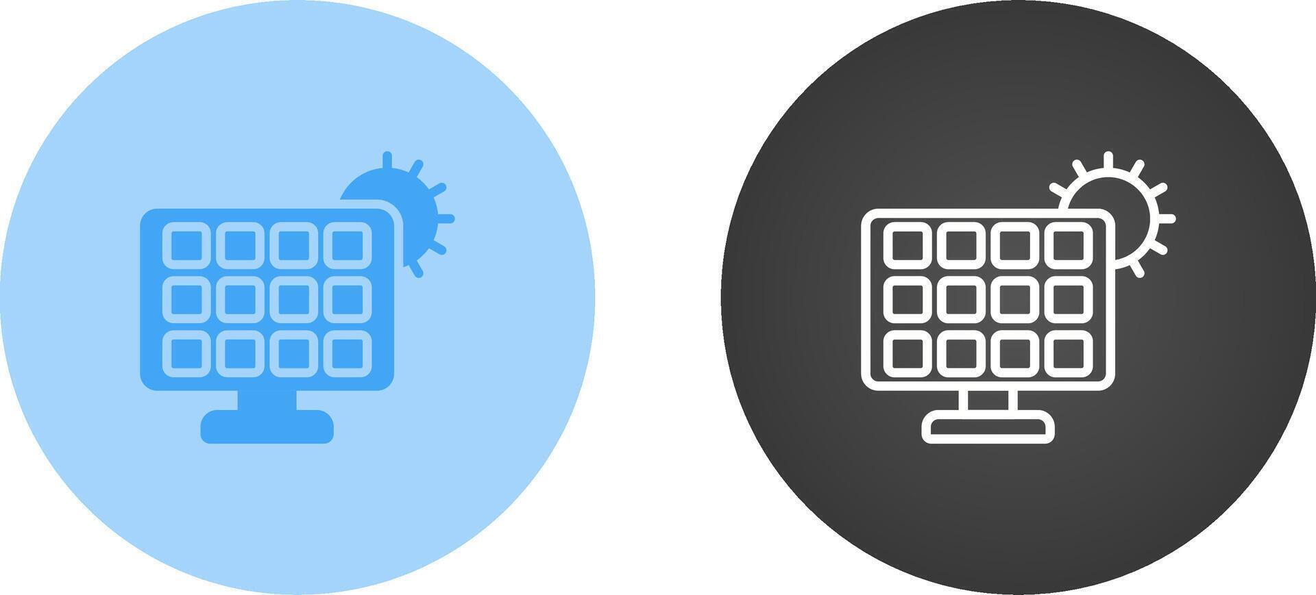 Solar panel charger Vector Icon