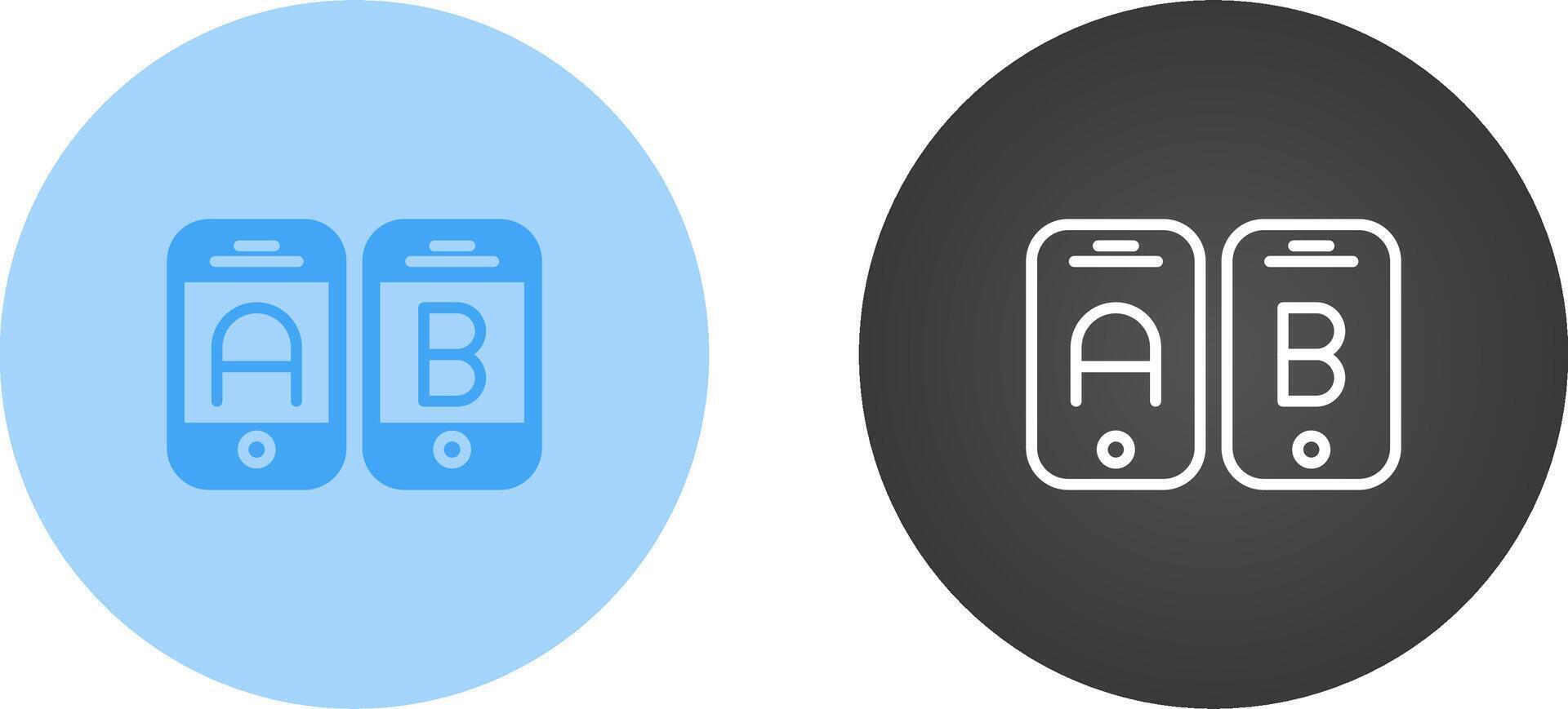 A B Testing Vector Icon