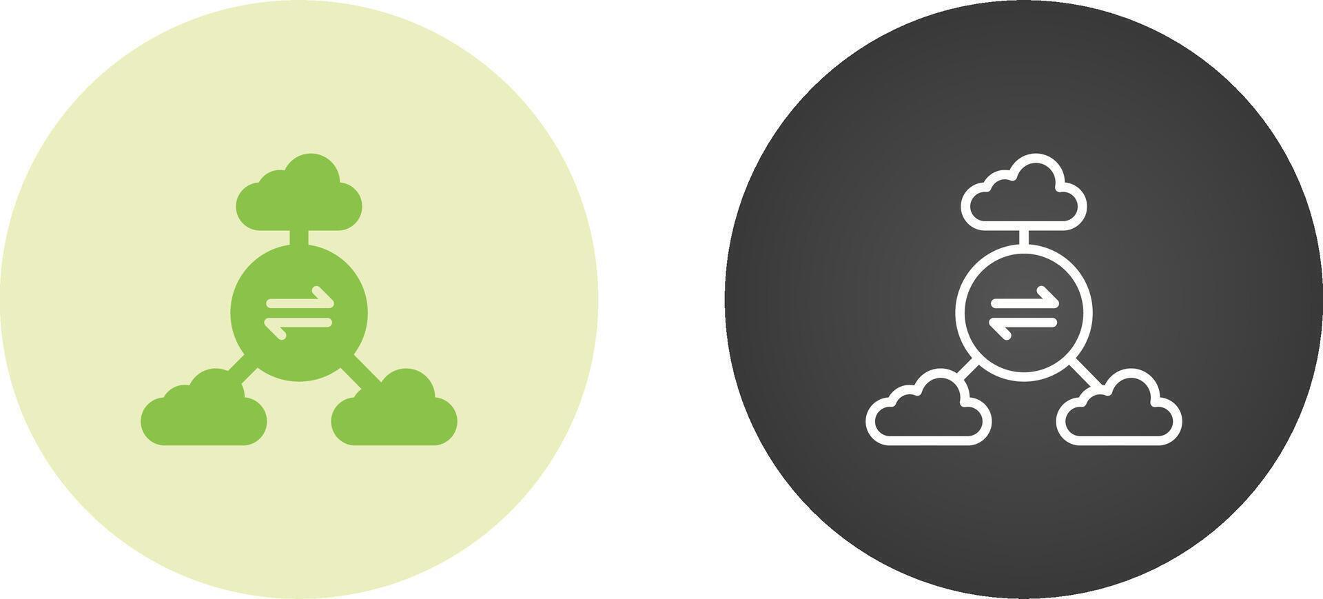 Multi-Cloud Vector Icon