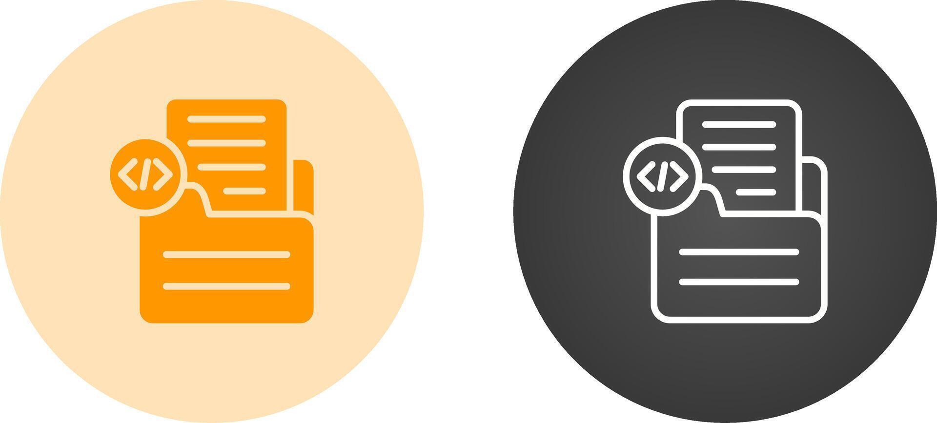 Document Insert Code Vector Icon