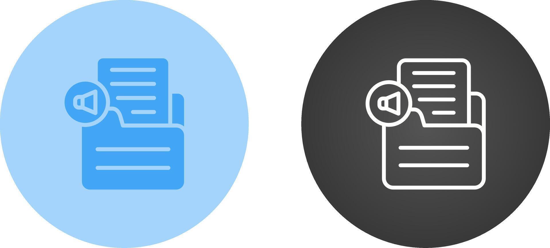 Document Insert Audio Vector Icon