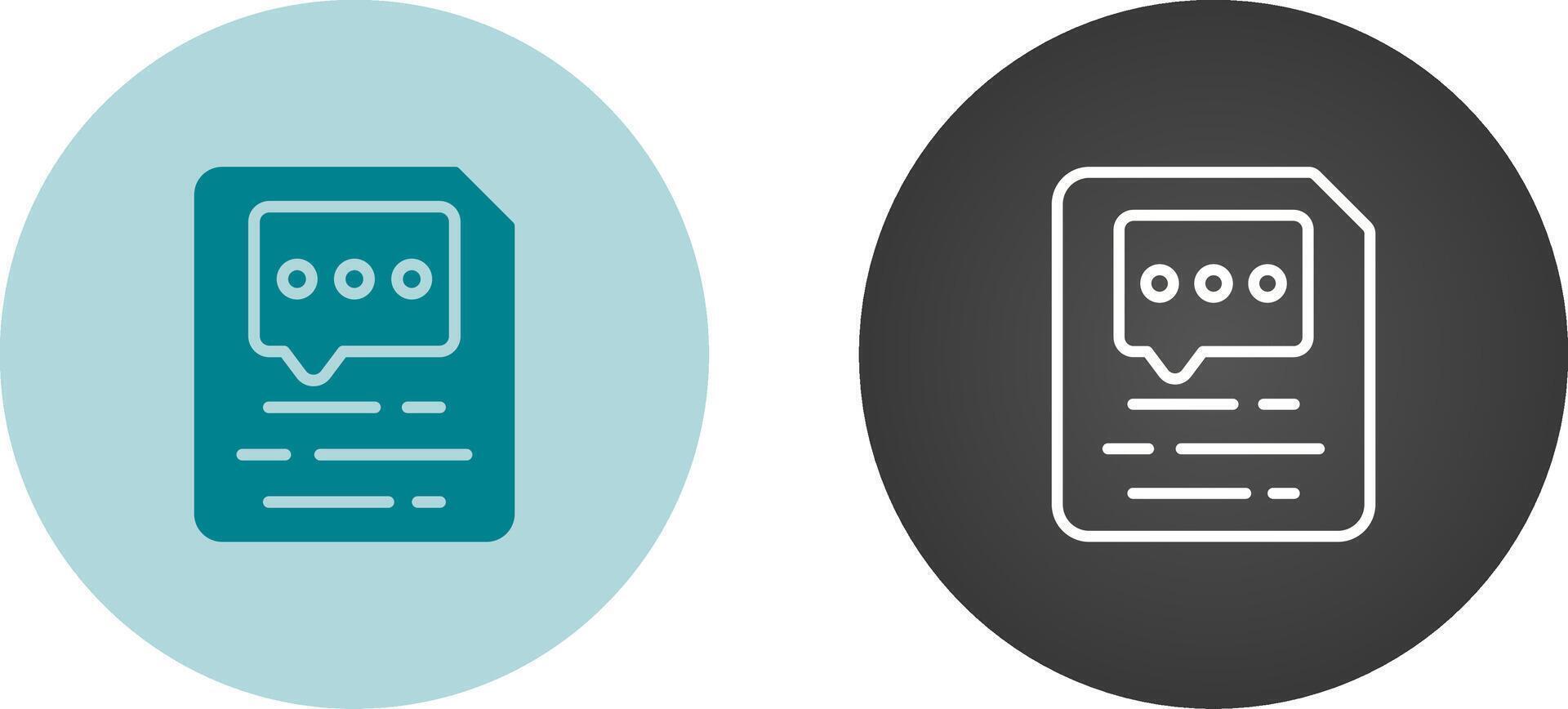 Document Insert Comment Vector Icon