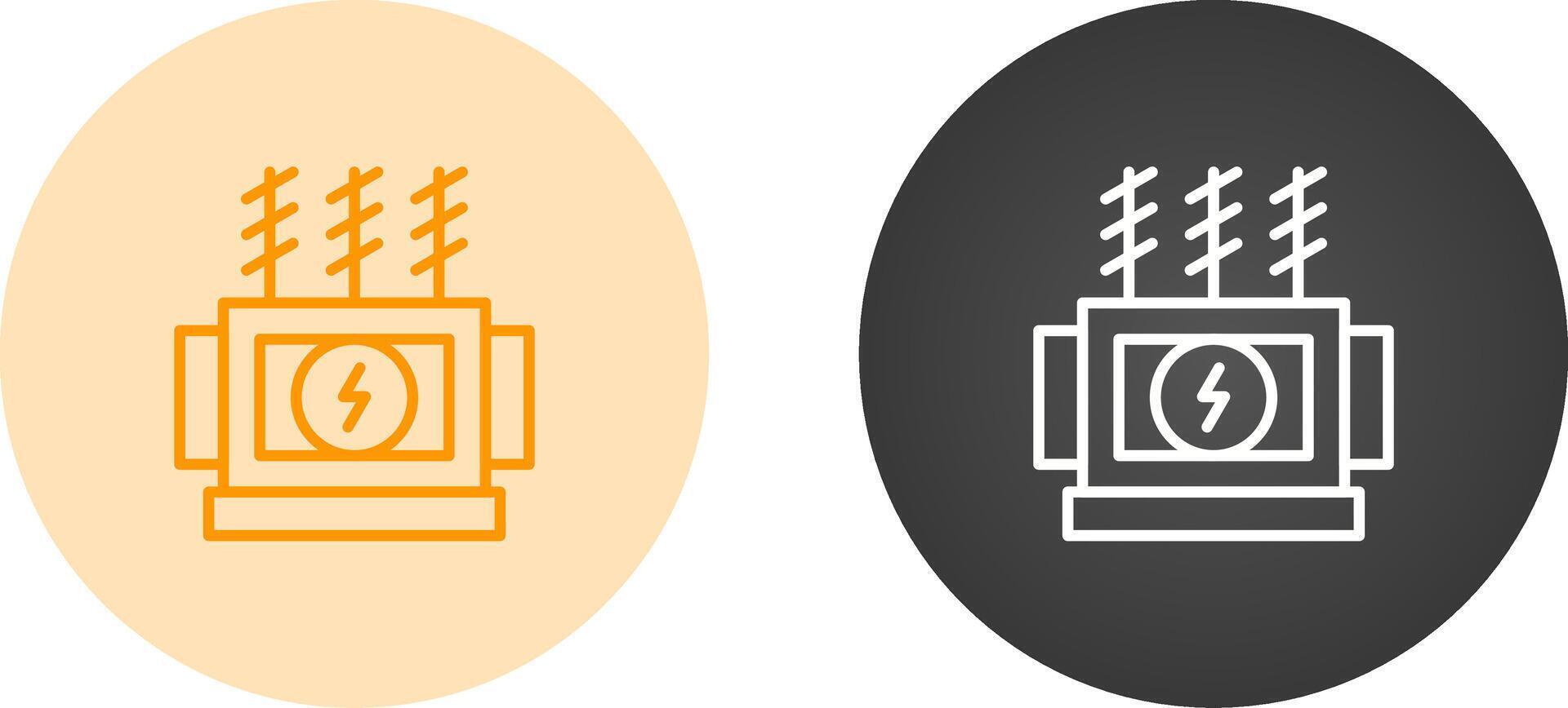 Power Transformer Vector Icon