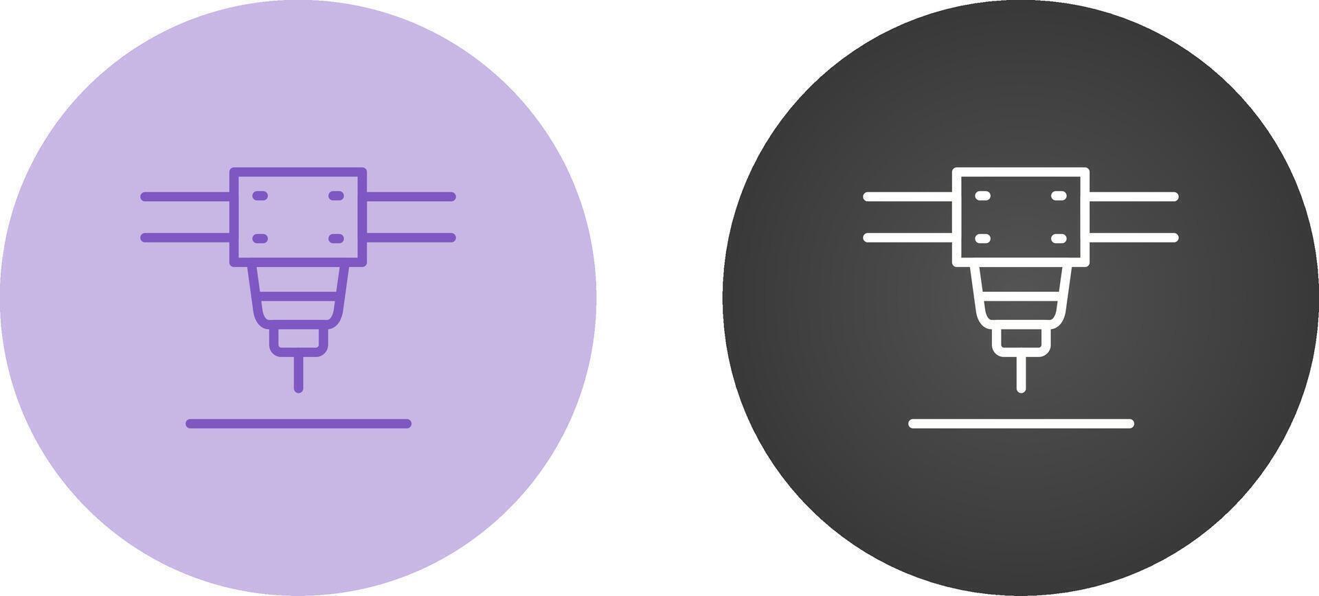 Laser Cutting Machine Vector Icon