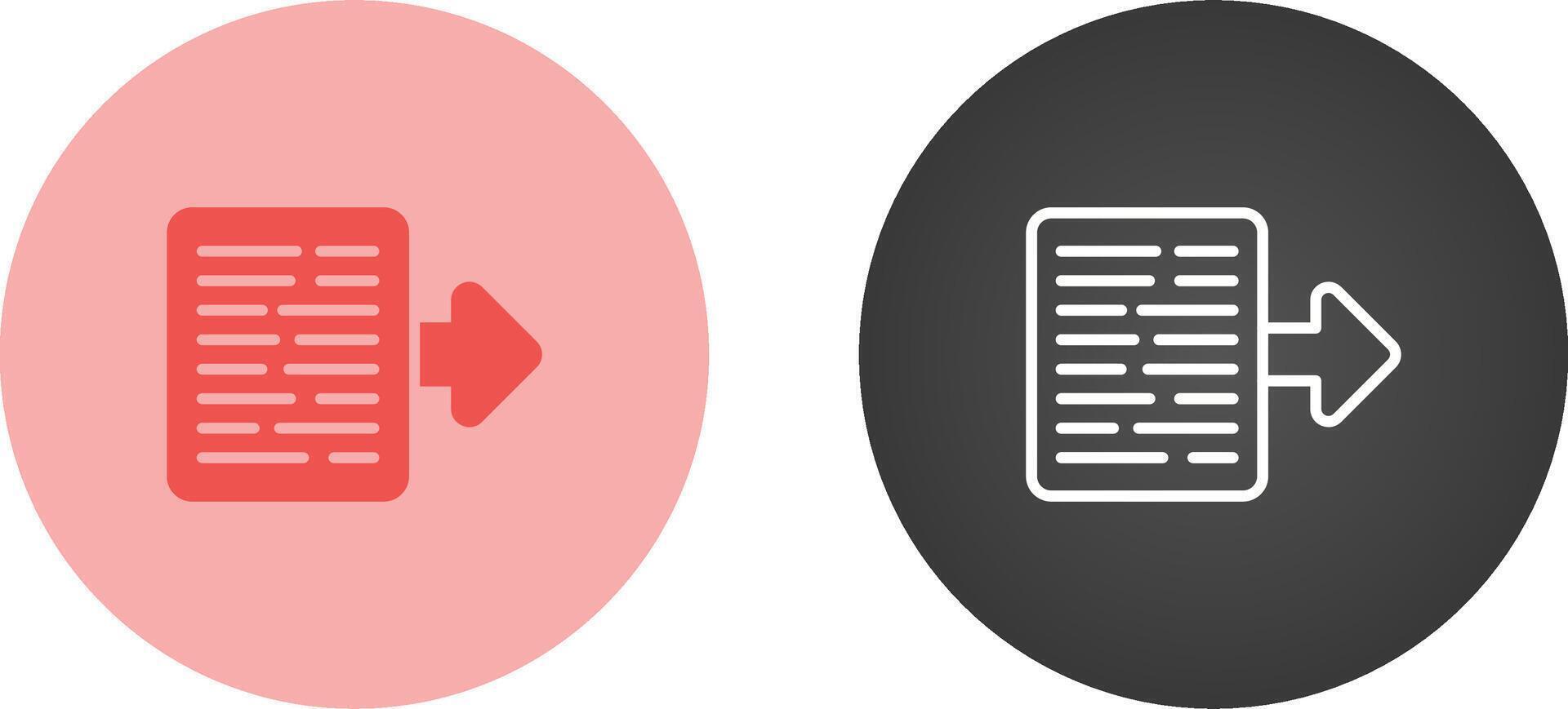 Document Export Vector Icon