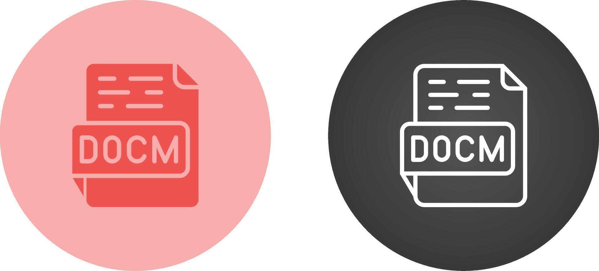 DOCM Vector Icon