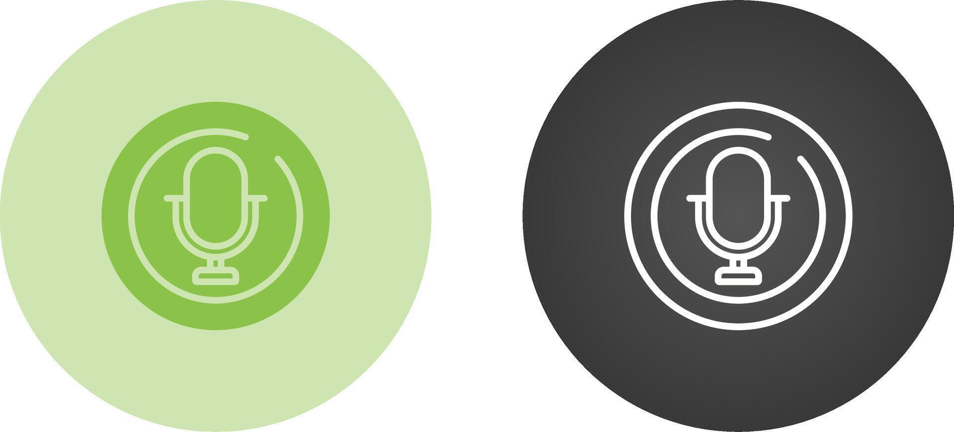 Microphone Circle Vector Icon