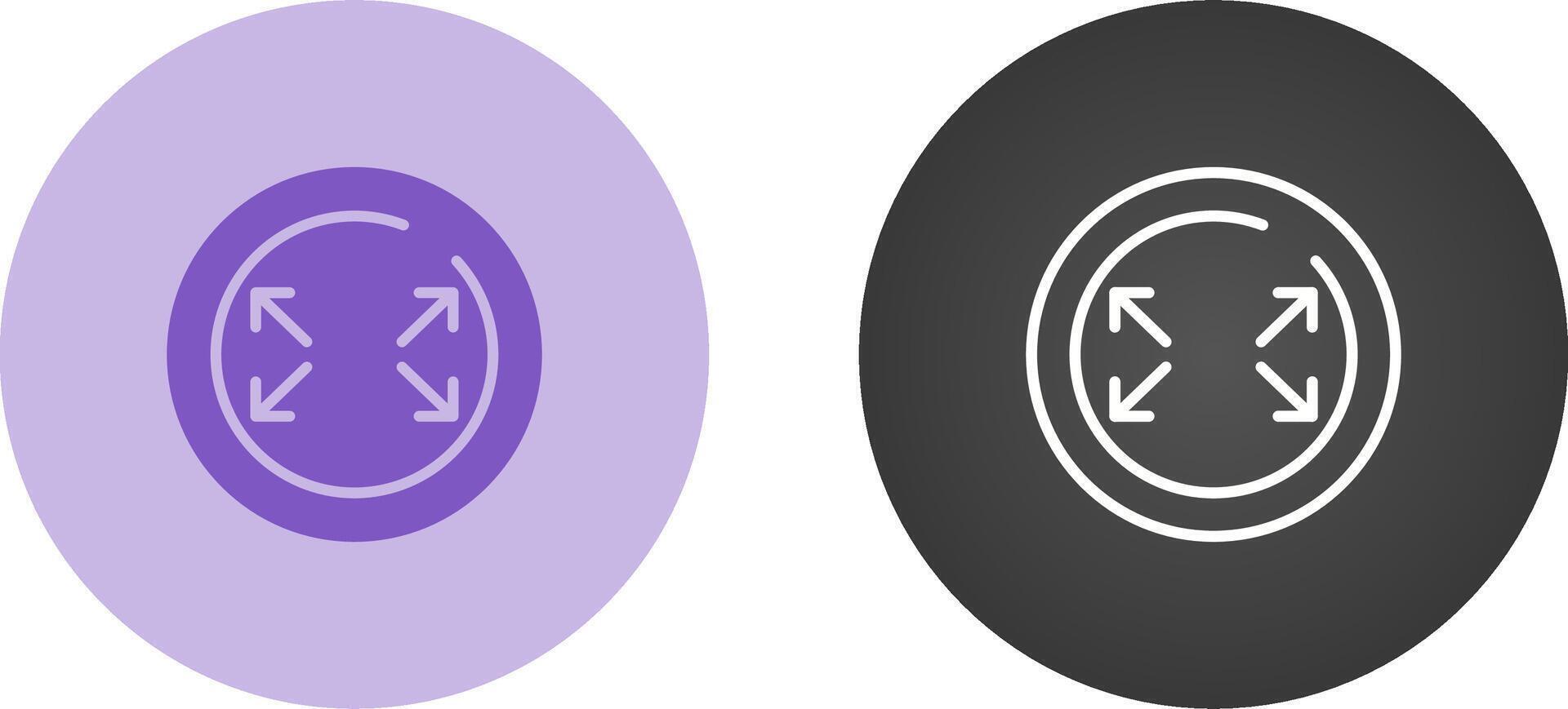 Fullscreen Circle Vector Icon