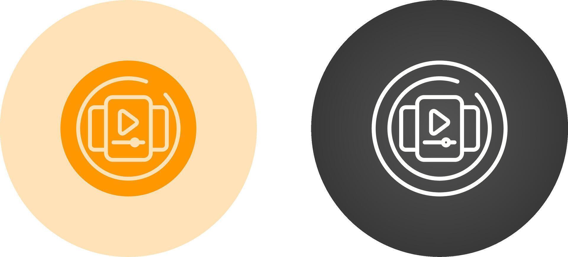 Video Gallery Circle Vector Icon